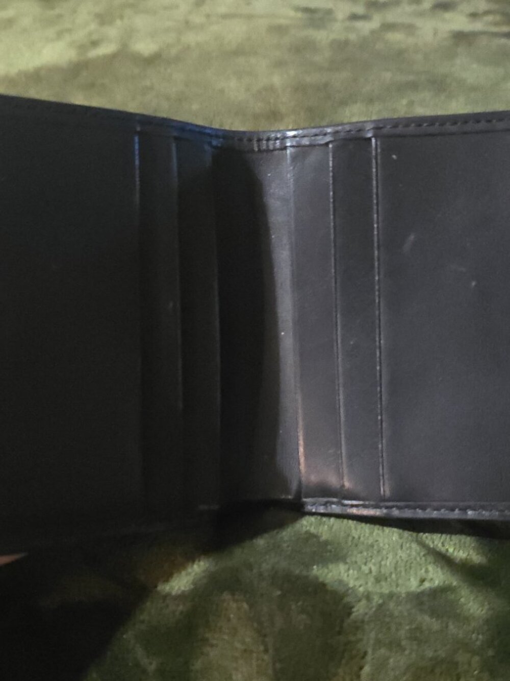Coach Signature Compact Bifold Wallet Khaki Black Kisslock Coin Purse - Picture 3 of 6